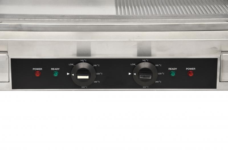 Stainless Steel Griddle with Half-Smooth and Half-Ribbed Surface